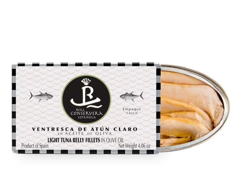 Real Conservera - Light tuna belly “ventresca” fillets, olive oil and salt.