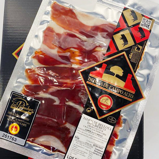 【西班牙直送】100% 純種黑毛豬 60個月 頂級 P.D.O Iberico 手切火腿片(真空包裝)